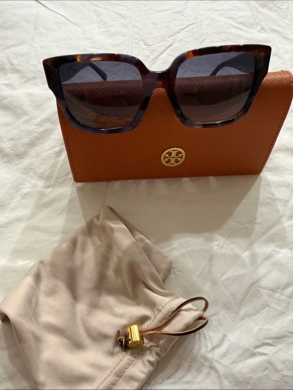 Tory Burch Tortoise Square Women's Sunglasses - Brown